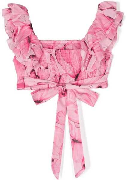 Topuri Blumarine Top Butterflies PINK Fete (BM 16614048) 2