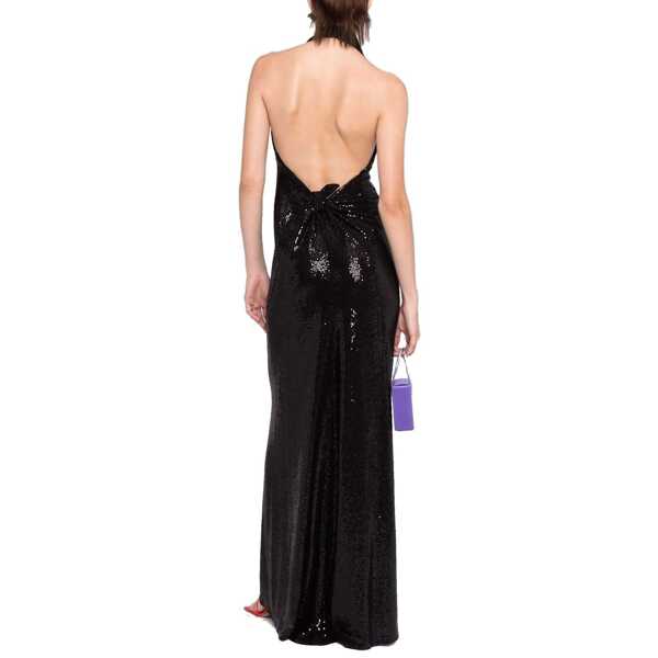 Rochii BLANCA VITA Blanca Vita Sequin-Embellished Long Dress Black Femei (BM 16620159) 3
