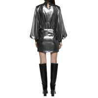 Imbracaminte BLANCA VITA Dama - Rochii BLANCA VITA Blanca Vita Abelia Laminated Mini Dress Silver Femei (BM 16620168) - B-mall.ro