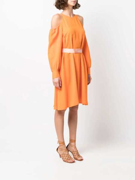 Rochii Stella McCartney Stella Mccartney Off-Shoulder Dress Orange Femei (BM 16620207) 3