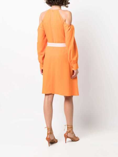 Rochii Stella McCartney Stella Mccartney Off-Shoulder Dress Orange Femei (BM 16620207) 4