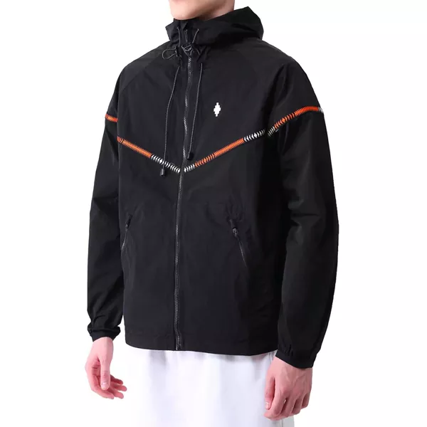 Jachete Marcelo Burlon Marcelo Burlon County Of Milan Windbreaker Jacket Black Barbati (BM 16620444) 2
