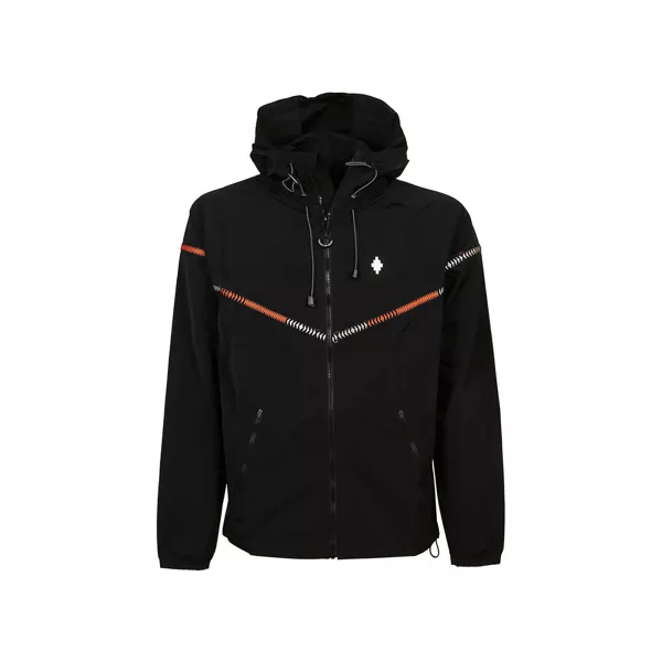 Jachete Marcelo Burlon Marcelo Burlon County Of Milan Windbreaker Jacket Black Barbati (BM 16620444) 1