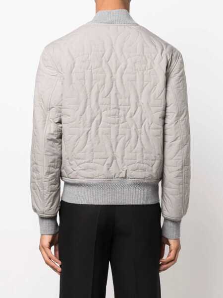 Bomber jacket Salvatore Ferragamo Salvatore Ferragamo Quilted Bomber Jacket Gray Barbati (BM 16620462) 4