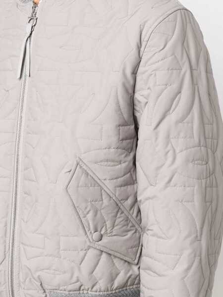 Bomber jacket Salvatore Ferragamo Salvatore Ferragamo Quilted Bomber Jacket Gray Barbati (BM 16620462) 5