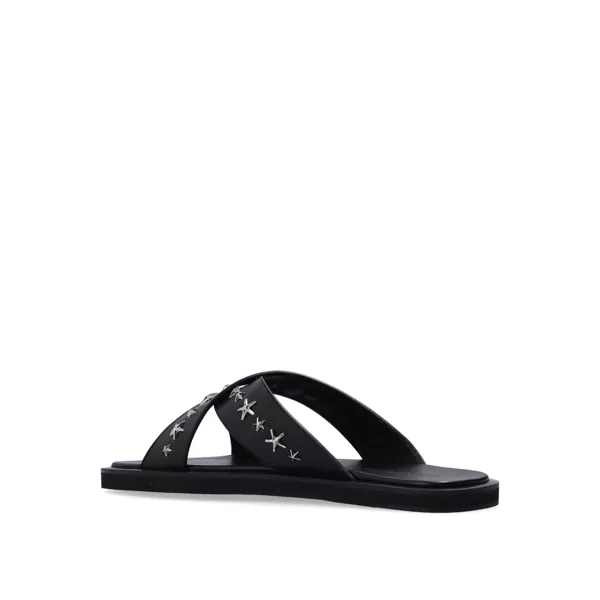 Sandale Jimmy Choo Jimmy Choo Palmo Leather Sandals Black Barbati (BM 16620693) 3