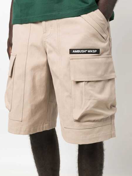 Pantaloni scurti AMBUSH Ambush Cotton Bermuda Shorts Beige Barbati (BM 16620729) 5