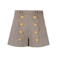 Pantaloni scurti Balmain Houndstooth Shorts Femei