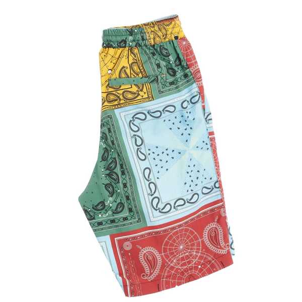Pantaloni scurti Marcelo Burlon Marcelo Burlon  All Over Bandana Shorts Yellow Barbati (BM 16620885) 3