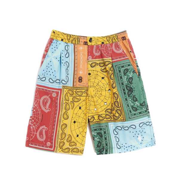 Pantaloni scurti Marcelo Burlon Marcelo Burlon  All Over Bandana Shorts Yellow Barbati (BM 16620885) 1