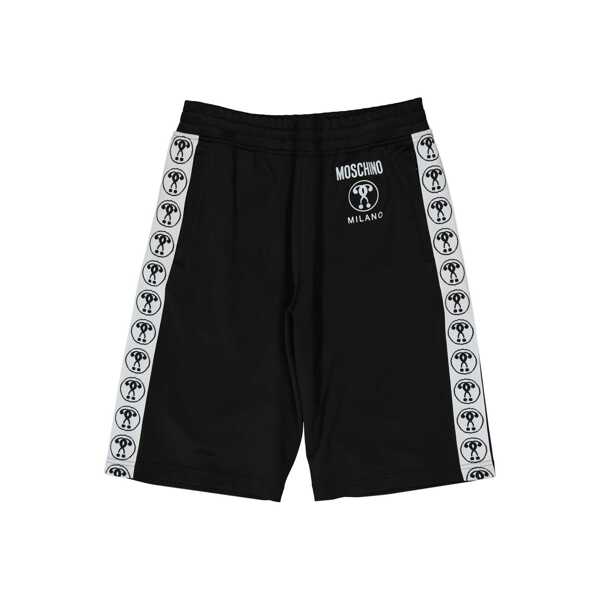 Pantaloni scurti Moschino Moschino Couture Contrasting Band Shorts Black Barbati (BM 16620897) 1