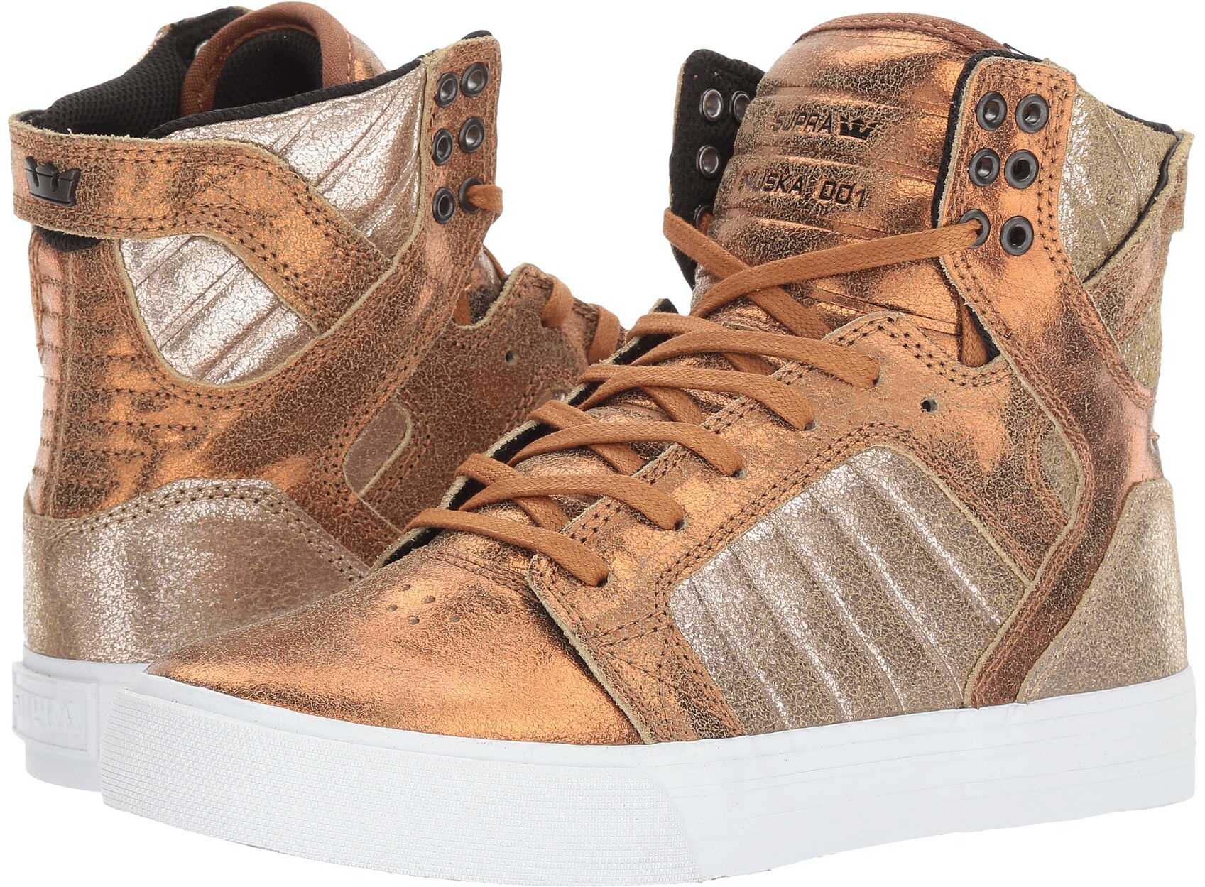 Tenis Supra Skytop Metallic Pewter/White