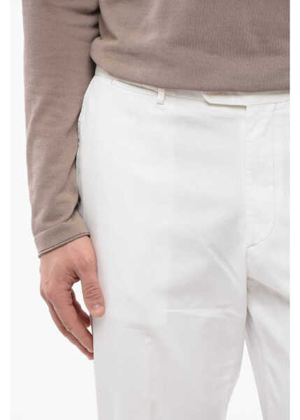Pantaloni casual CORNELIANI Id Stretch Cotton Identity Straight Leg Chinos Pants White Barbati (BM 16622463) 2
