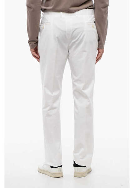 Pantaloni casual CORNELIANI Id Stretch Cotton Identity Straight Leg Chinos Pants White Barbati (BM 16622463) 4