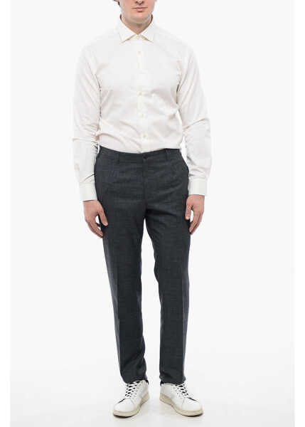 Pantaloni casual CORNELIANI Silk Blend Leader Pants With Flap Back Pockets Blue Barbati (BM 16622466) 3