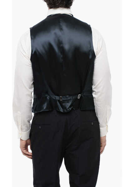 Veste costum CORNELIANI Trend Virgin Wool Waistcoat With 2 Pockets Blue Barbati (BM 16622496) 2
