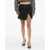 Balmain Quilted Leather Mini Skirt Black