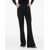 Balmain Flared-Fit Pants With Rhinestoned Side Band Black