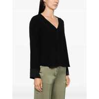 Imbracaminte Dama pagina 646 - Pulovere forteforte Black V-Neck Sweater In Acetate Blend Woman Black Femei (BM 16623111) - B-mall.ro