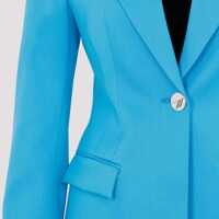 Sacouri The Attico Blue Cool Wool Blazer Clothing Femei