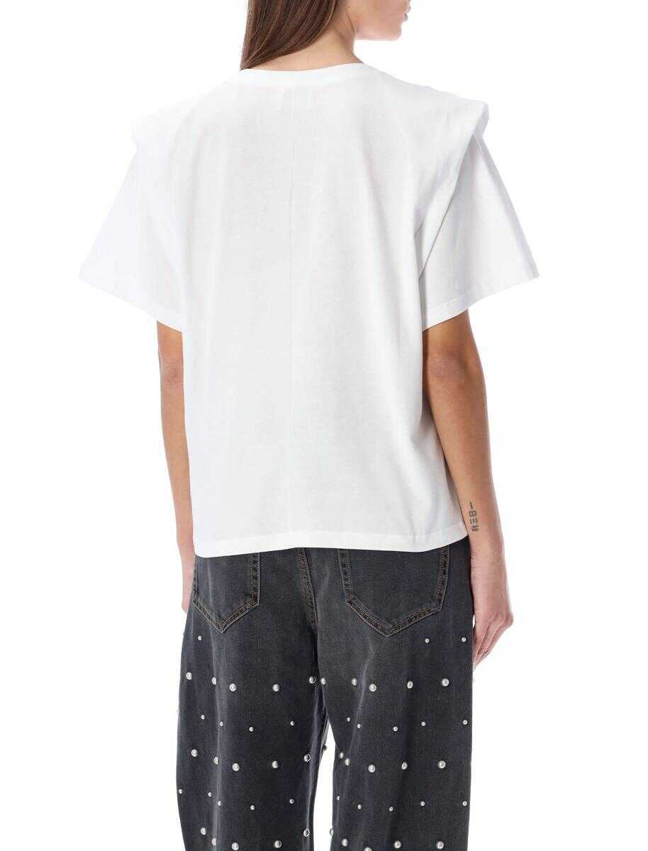 Tricouri Isabel Marant Isabel Marant toile Zelitos T-Shirt WHITE Femei (BM 16623801) 2
