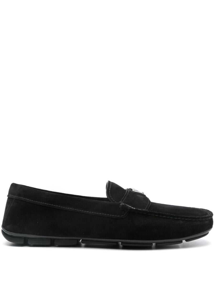 Mocasini Prada Prada Logo-Plaque Loafers Black Barbati (BM 16623813) 1