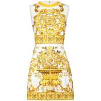 Rochii Dolce & Gabbana Maiolica Print Cotton Mini Dress Femei