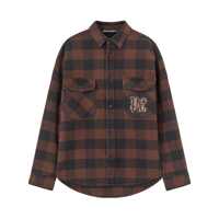 Camasi Palm Angels Monogram Cotton Overshirt Barbati