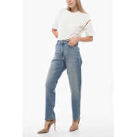 Blugi SPORTMAX Dama - Blugi drepti SPORTMAX Boyfriend Fit Brian Jeans With Visible Stitching 17Cm Blue Femei (BM 16629144) - B-mall.ro