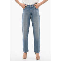 Blugi drepti Boyfriend Fit Brian Jeans With Visible Stitching 17Cm Femei