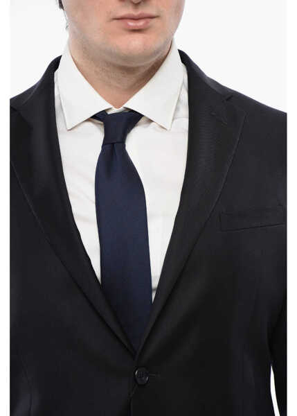 Sacouri CORNELIANI Trend Virgin Wool Side Vents Notch Lapel 2-Button Blazer Blue Barbati (BM 16629159) 3