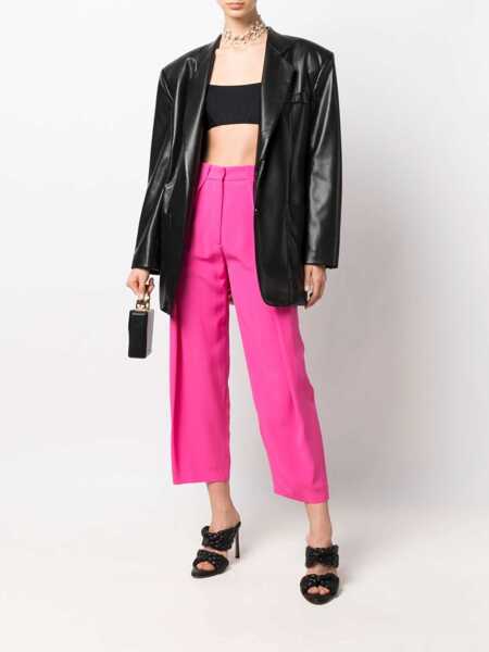 Pantaloni office Balmain Tapered-Fit High-Waisted Pants Pink Femei (BM 16629192) 2