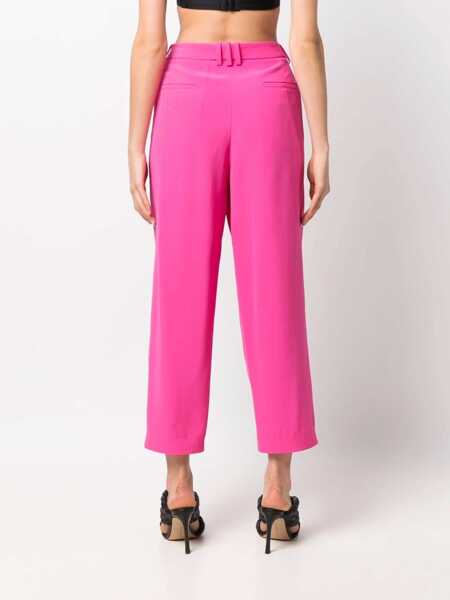 Pantaloni office Balmain Tapered-Fit High-Waisted Pants Pink Femei (BM 16629192) 4