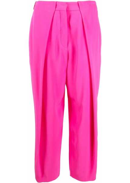 Pantaloni office Balmain Tapered-Fit High-Waisted Pants Pink Femei (BM 16629192) 1