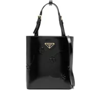 Genti de mana Prada Floral-Embossed Leather Tote Bag Femei