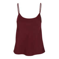 Topuri Bordeaux Top With Spaghetti Straps In Satin Woman Femei