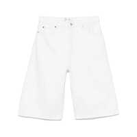 Pantaloni casual 'The Boy Short' White Shorts With Belt Loops In Denim Woman Femei