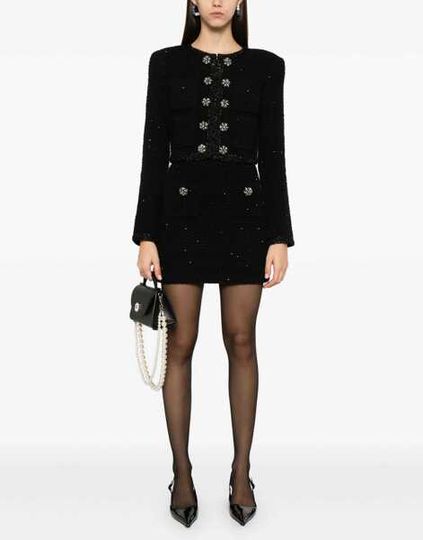 Fuste casual Self-Portrait Mini Skirt BLACK Femei (BM 16634643) 2