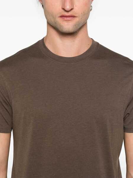 Tricouri Tom Ford Regular Fit T-Shirt BROWN Barbati (BM 16634709) 4