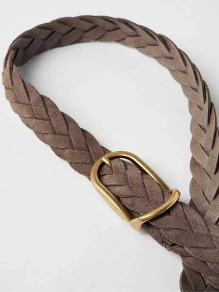 Curele Brunello Cucinelli Leather belt braided design BISONTE Barbati (BM 16636797) 2