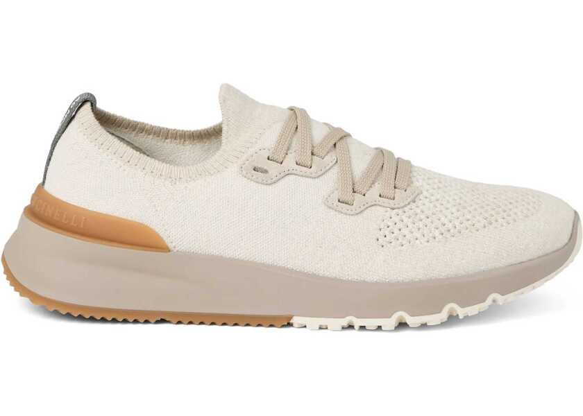 Sneakers Brunello Cucinelli Cotton Sneakers PANAMALATTECALCAREALPACA/PANAMA/AMBRA Barbati (BM 16636815) 1