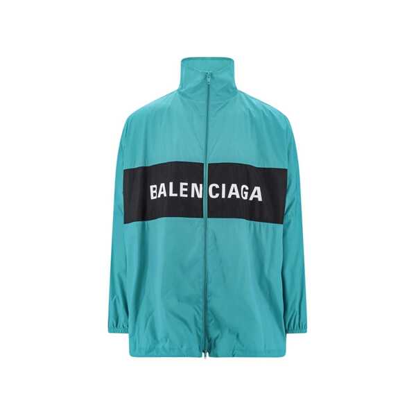 Jachete Balenciaga Balenciaga Windbreaker Logo Jacket Green Barbati (BM 16637151) 1