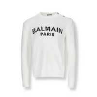 Pulovere Balmain Cotton Logo Sweater Barbati