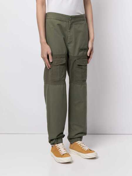 Pantaloni Palm Angels Palm Angels Cotton Trousers Green Barbati (BM 16637529) 3