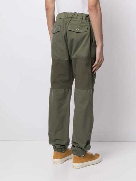 Pantaloni Palm Angels Palm Angels Cotton Trousers Green Barbati (BM 16637529) 4