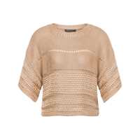 Pulovere Alberta Ferretti Polished Viscose Ribbon Sweater Round Neck Short Sleeves Clothing Femei
