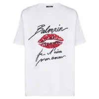 Tricouri Balmain & Lips Embroid T-Shirt - Reg Fit Clothing Barbati