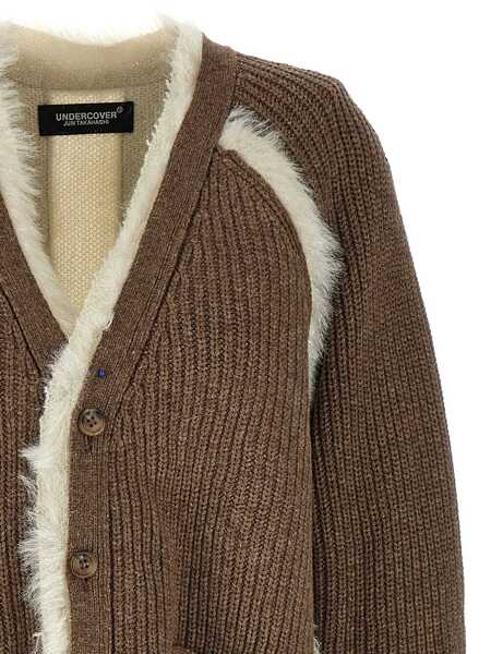 Pulovere UNDERCOVER Undercover Two-Material Cardigan BROWN Femei (BM 16644792) 3