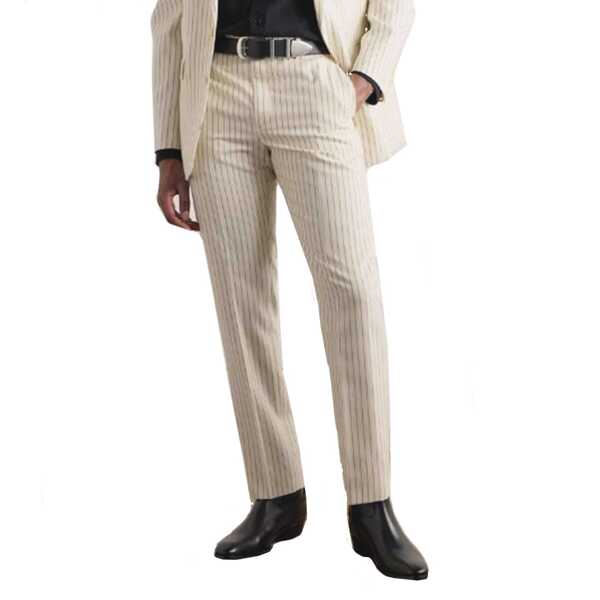 Pantaloni Cline Celine Wool Striped Pants White Barbati (BM 16645530) 2