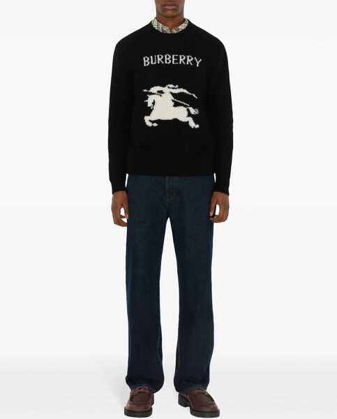 Pulovere Burberry Burberrys Equestrian Knight logo sweater BLACK Barbati (BM 16646061) 2